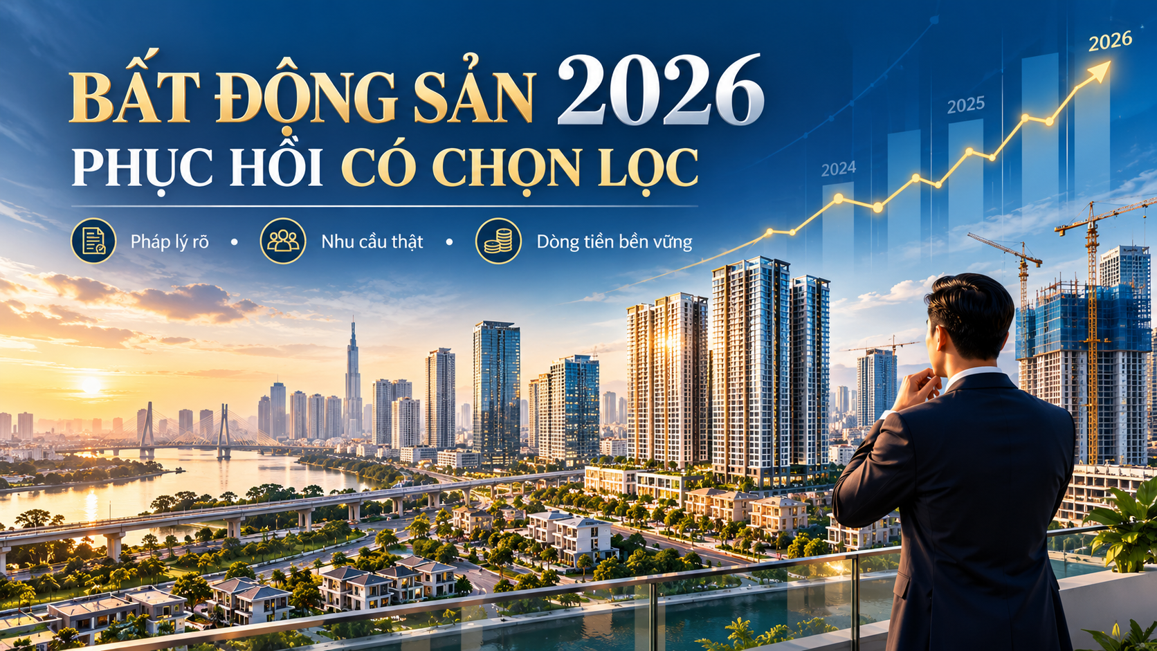 Thị trường bất động sản Việt Nam 2026: Phục hồi có chọn lọc và bài toán dòng tiền