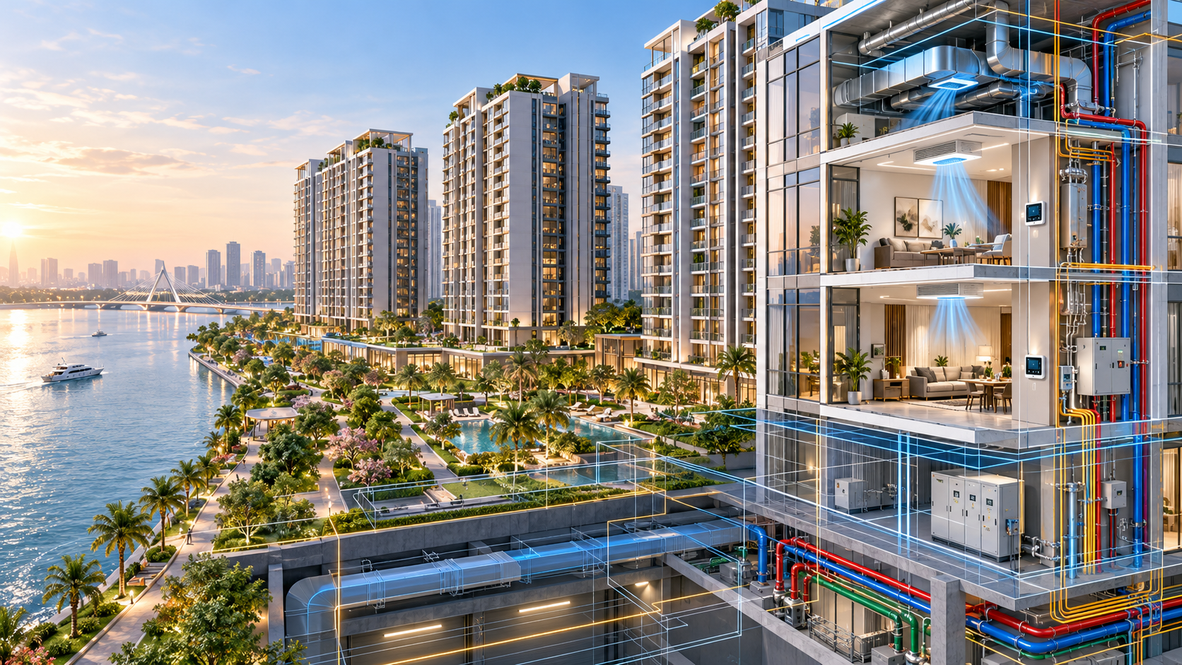 Vinhomes Symphony Riverside S1–S6: Giải pháp HVAC & MEP cho công trình quy mô lớn