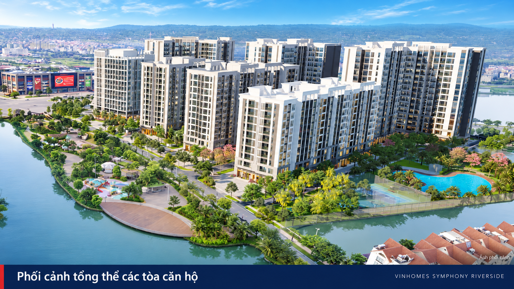 Phối cảnh tổng thể các toà căn hộ
